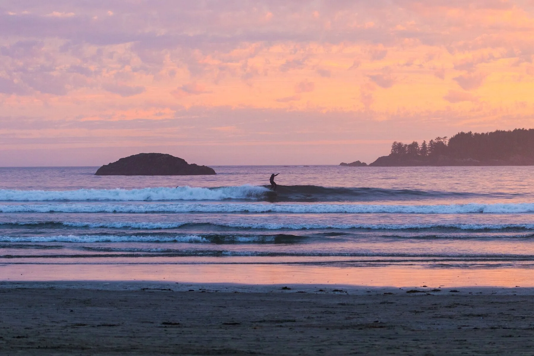 tofino surf photography surfing longboard sunset