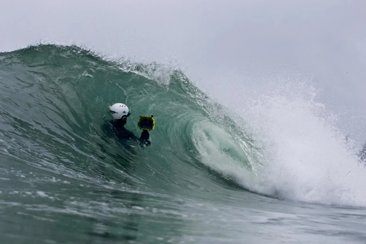 Early days of shooting with a water housing in Tofino - Photo: Robert Fiorella