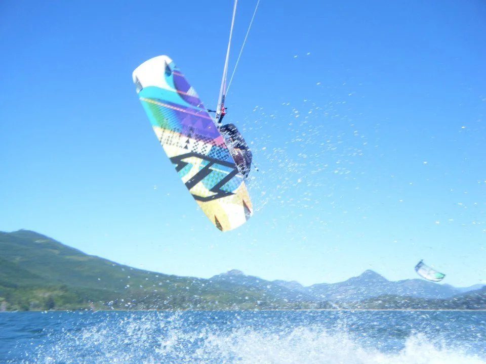 Kitesurfing At Nitinaht Lake, Vancouver Island. 2011