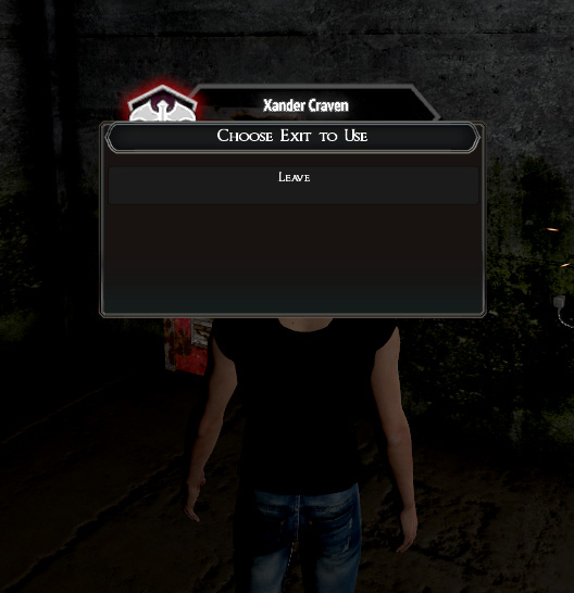 Click "Leave" to recall to the last non-lair zone you were in.