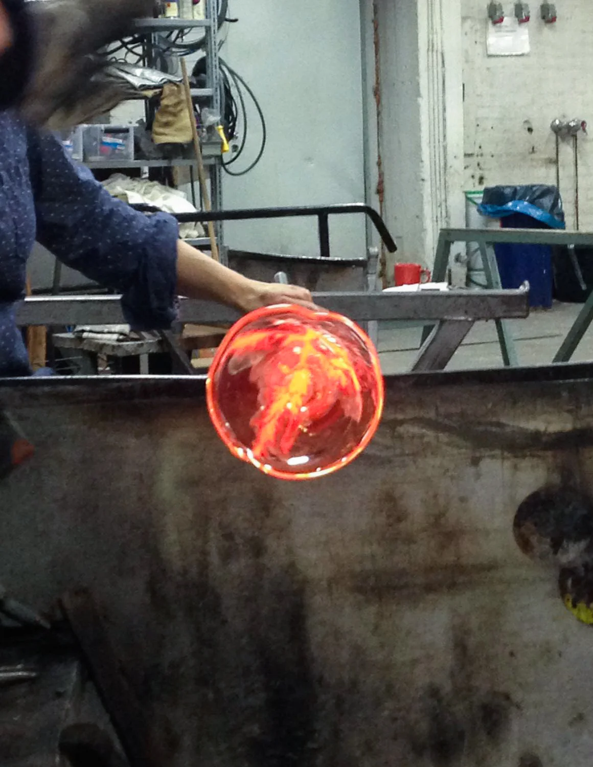  The glass blower in action 