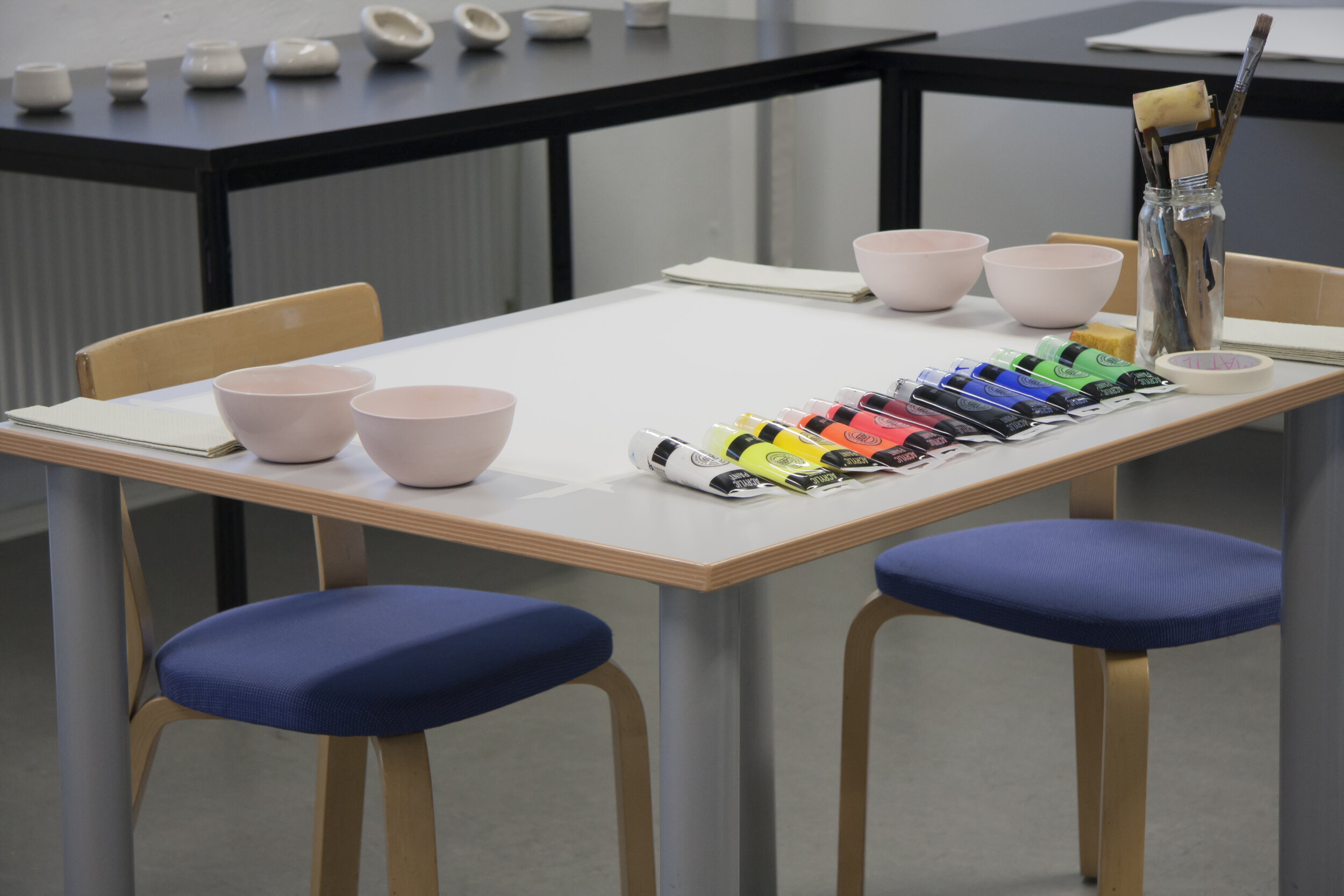  Everything ready for the next person to come and paint with me 