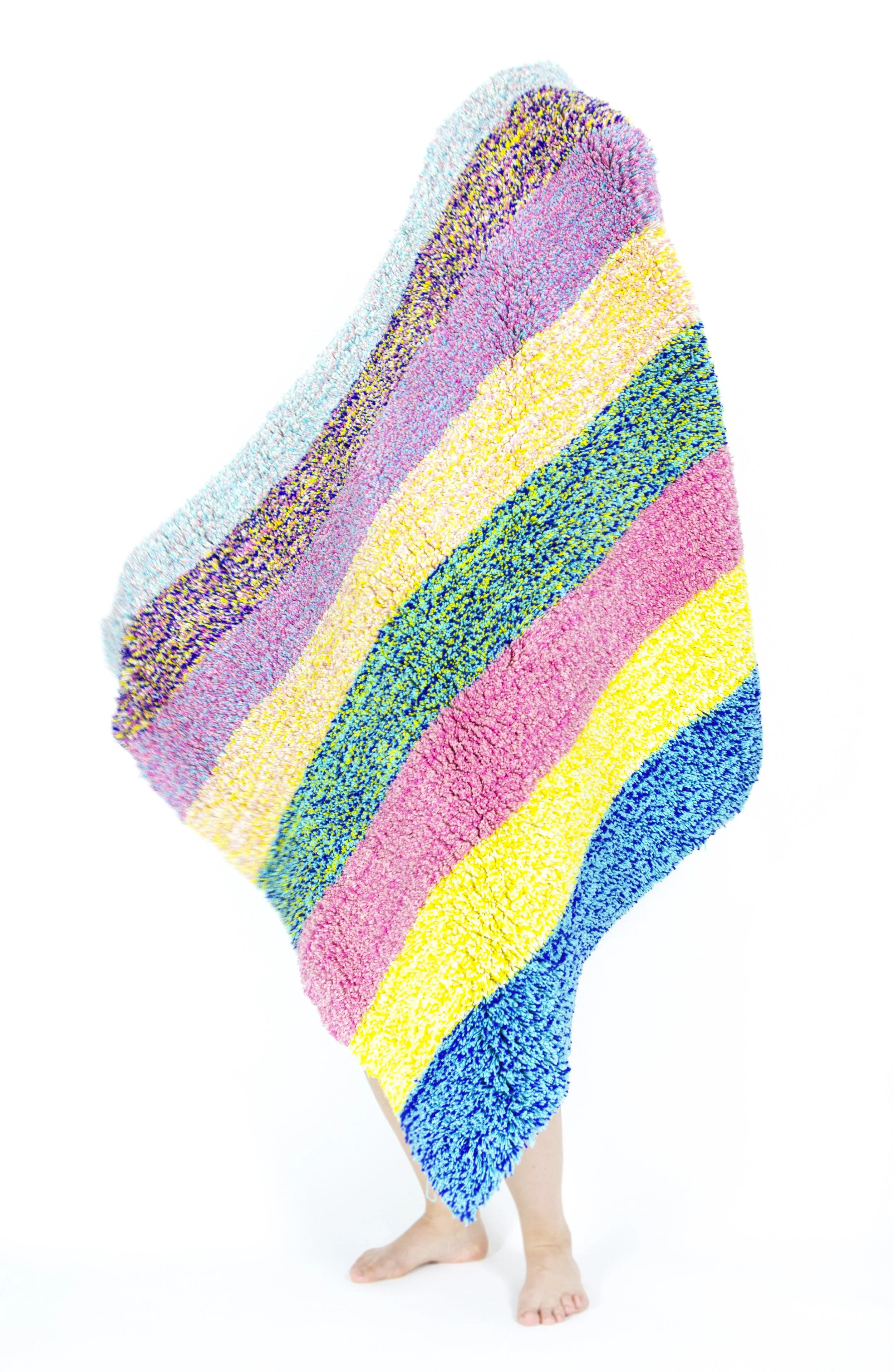 Genderflag (2020), hand-tufted wall rug, 120 x 120 cm