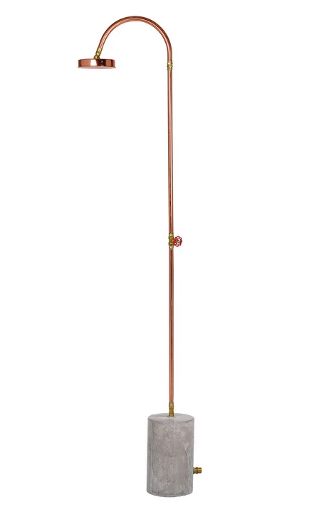 This trendy outdoor shower is made form copper and concrete, £209 at time of writing