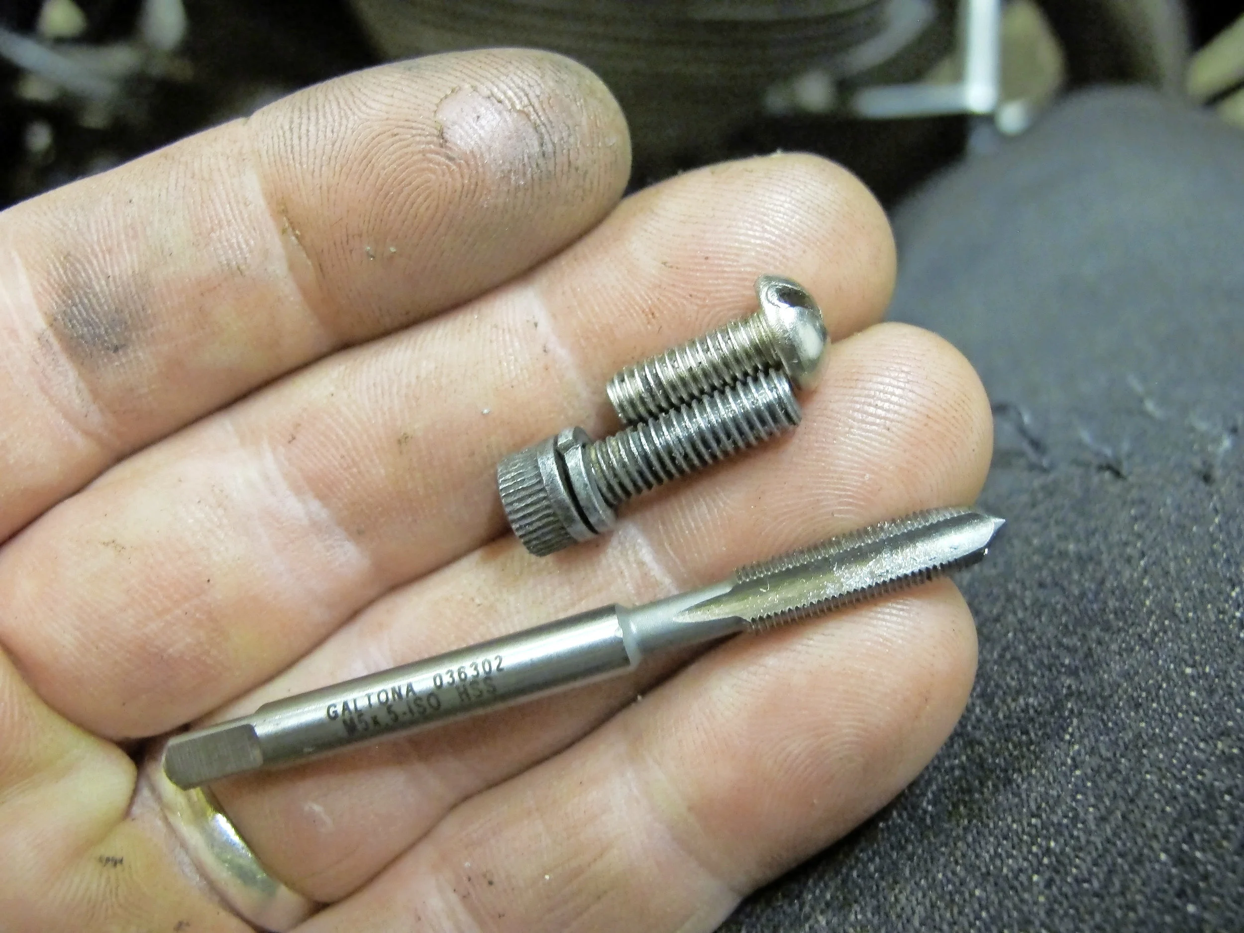 2. But the good news is that 2BA is a very similar pitch to M5 x 0.5. And 5mm is a slightly larger diameter, too, so it makes a useful oversize.