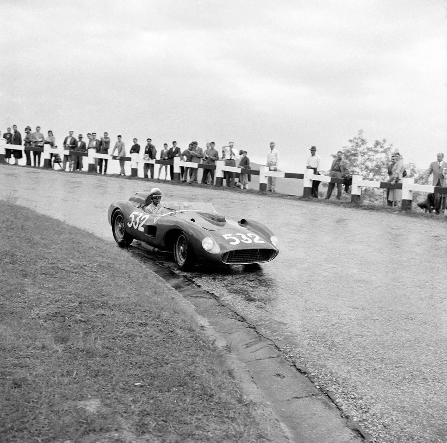 Taruffi bowed out of racing in style, manhandling a V12 Ferrari to victory in the 1957 Mille Miglia