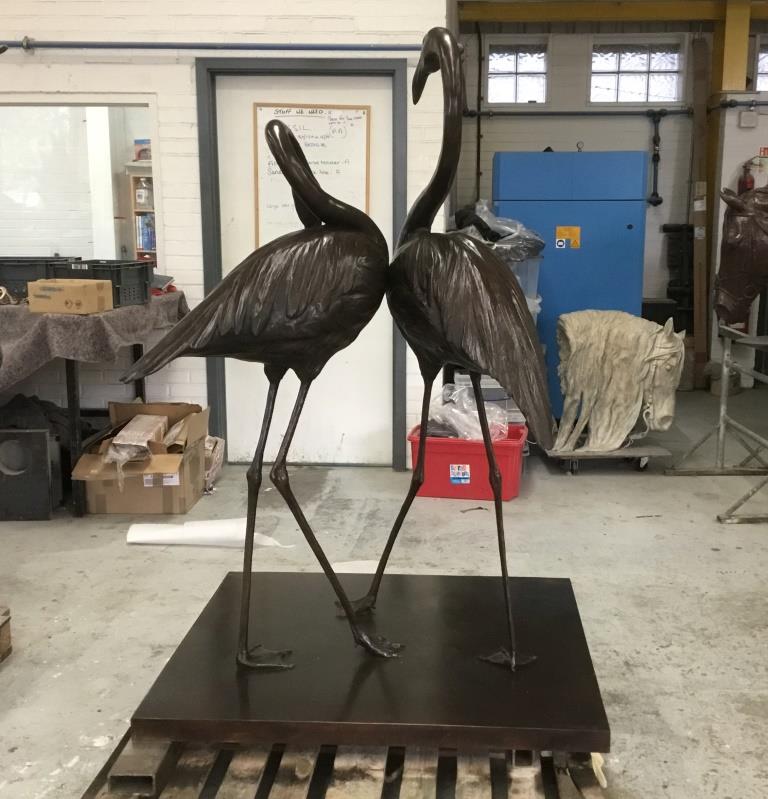 The Flamingos in Bronze