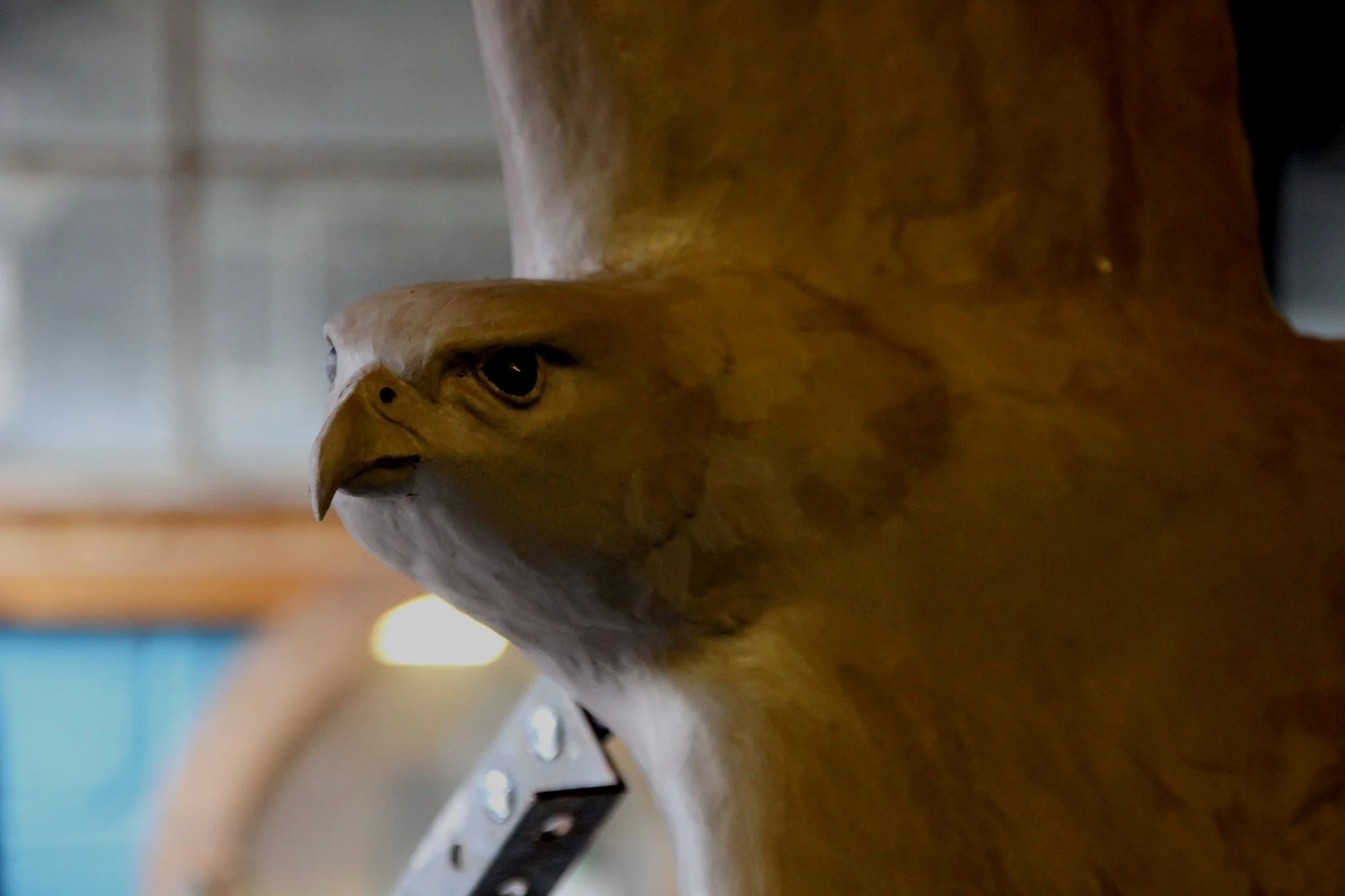 Detail of the sculpture in clay