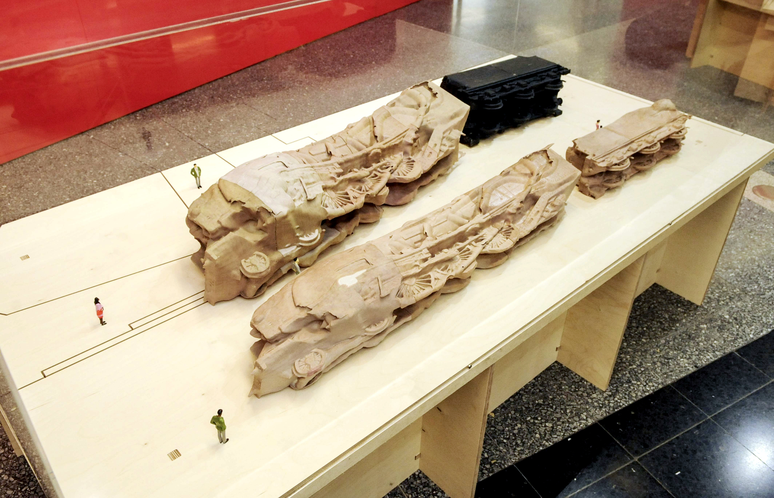 Roger Hiorns' shortlisted entry for the Birmingham Big Art Project looks disturbingly like the aftermath of the Harrow & Wealdstone crash... BPM MEDIA