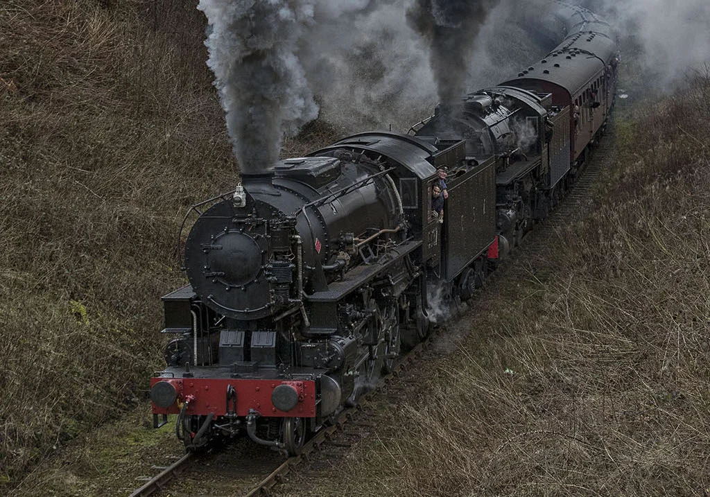 The Churnet Valley Railway's USATC 'S160' 2-8-0s No. 6046 and 5197 work together for the first time in preservation at the CVR's Winter Steam Gala on February 25/26. DAVID GIBSON/CVR