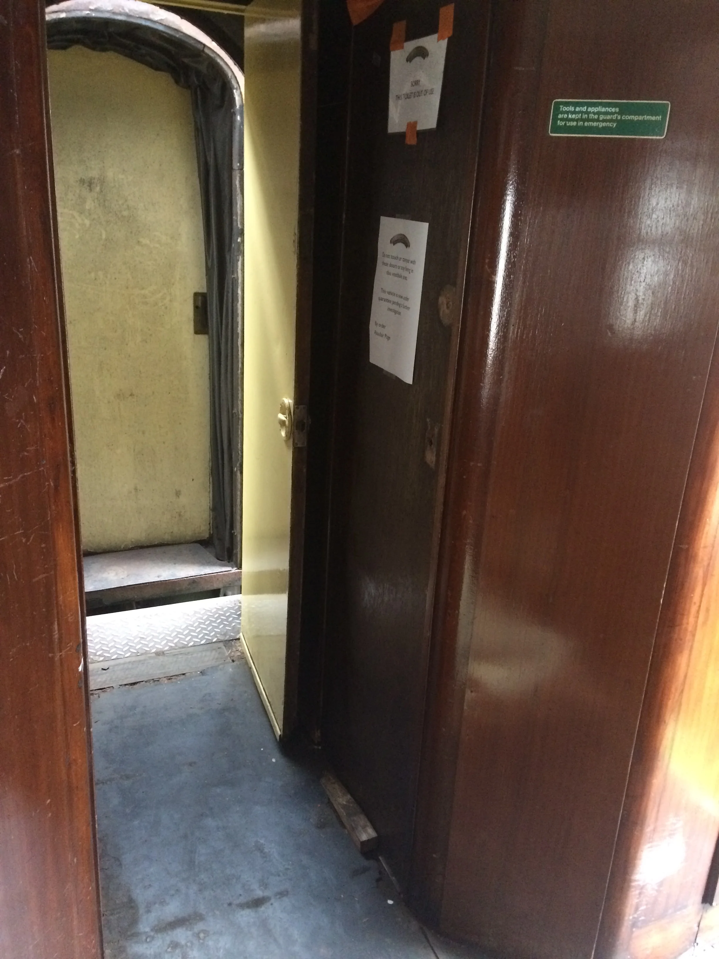Warning notices were in place explaining the lavatory in question was out of bounds. SDR