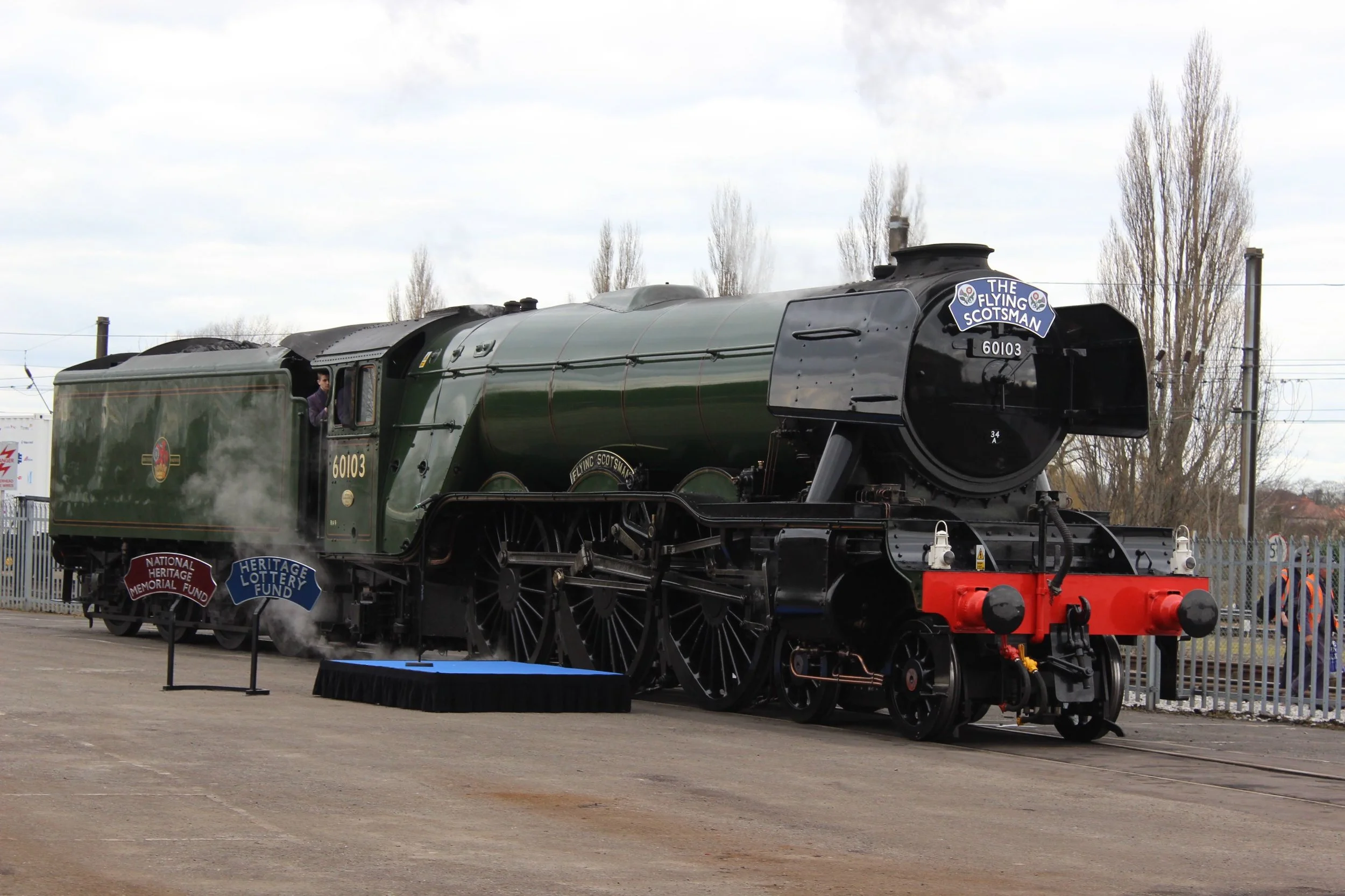 Once again in the care of Riley & Son (E) Ltd, 'A3' No. 60103 Flying Scotsman rests in the North yard at the National Railway Museum, York, after hauling its inaugural main line railtour on February 25 2016. THOMAS BRIGHT/SR