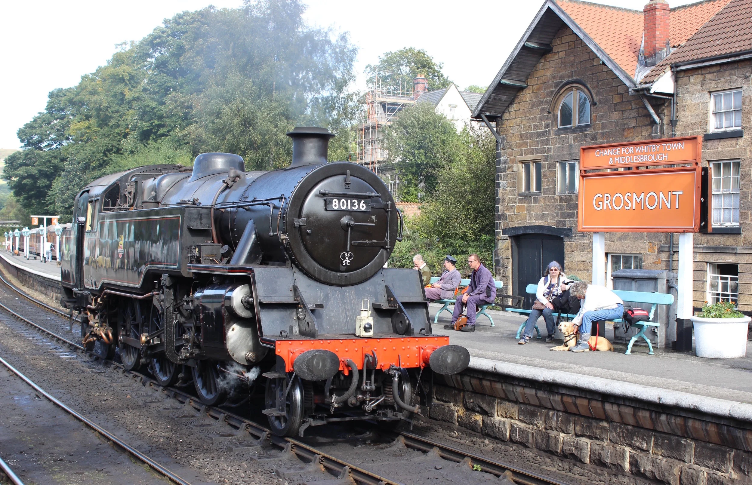 Destined for the North Norfolk Railway’s ‘Spring Steam Gala’ in April, BR ‘4MT’ No. 80136 runs round at Grosmont on the North Yorkshire Moors Railway on September 26 2016. THOMAS BRIGHT/SR