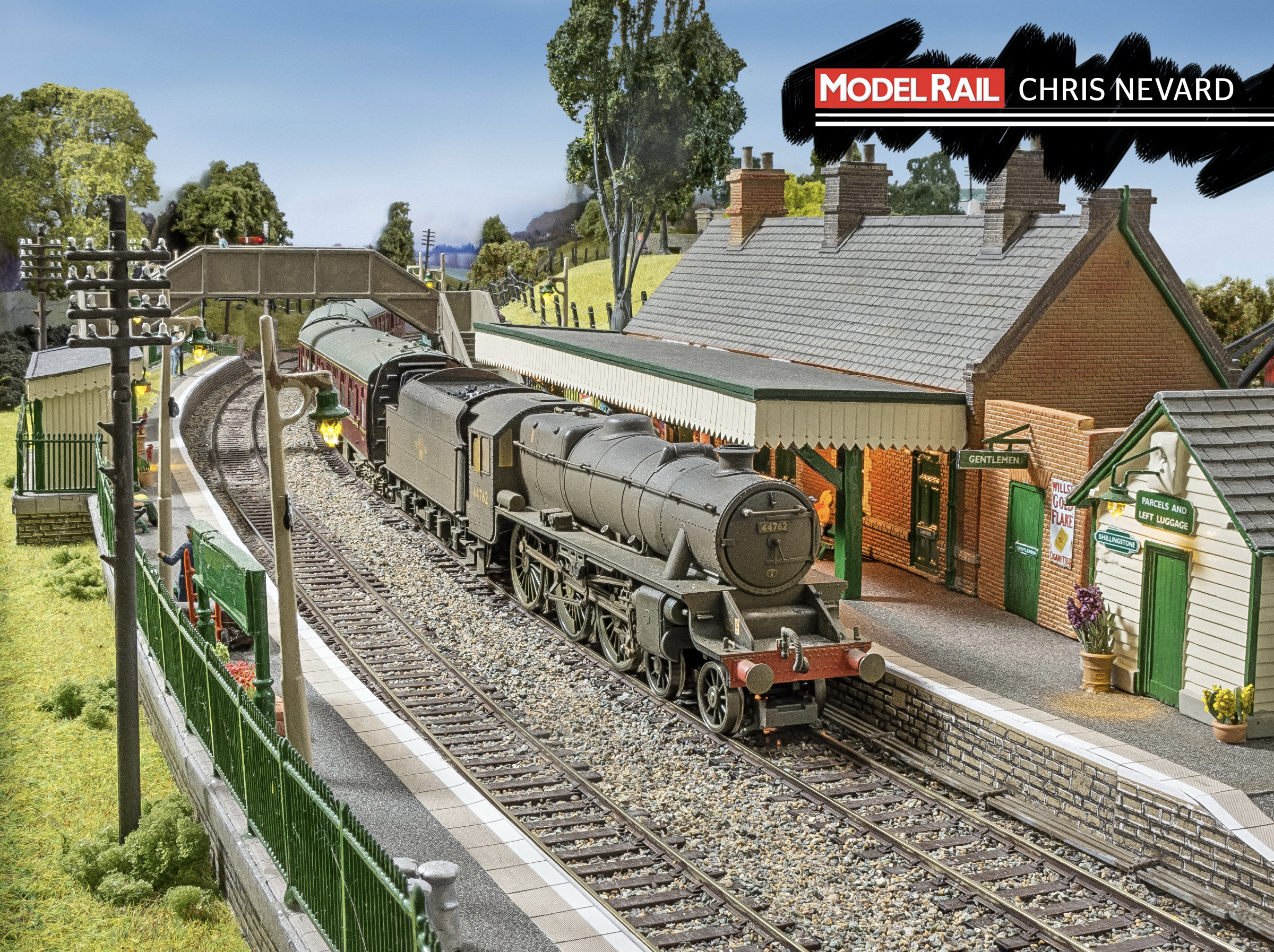 The Southern Railway-style concrete footbridge provides a clue as to the layout’s post-1966 setting/alternative reality. CHRIS NEVARD