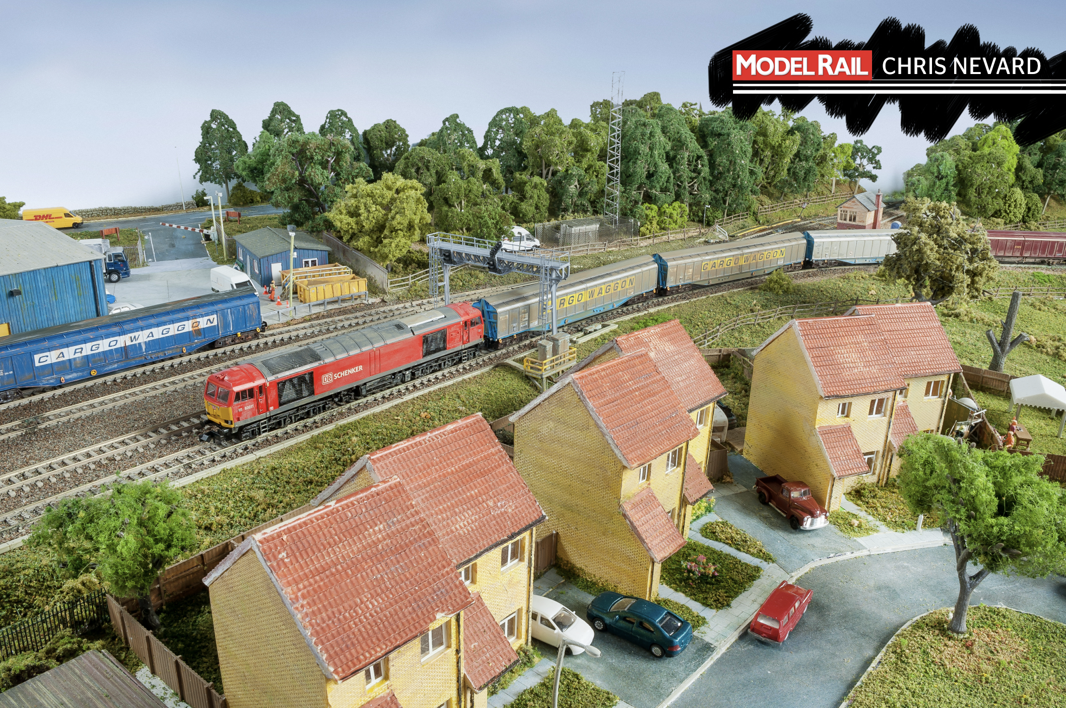 The resin houses in the housing estate are all Peedie Models’ 1970s detached houses (PMM85006). CHRIS NEVARD