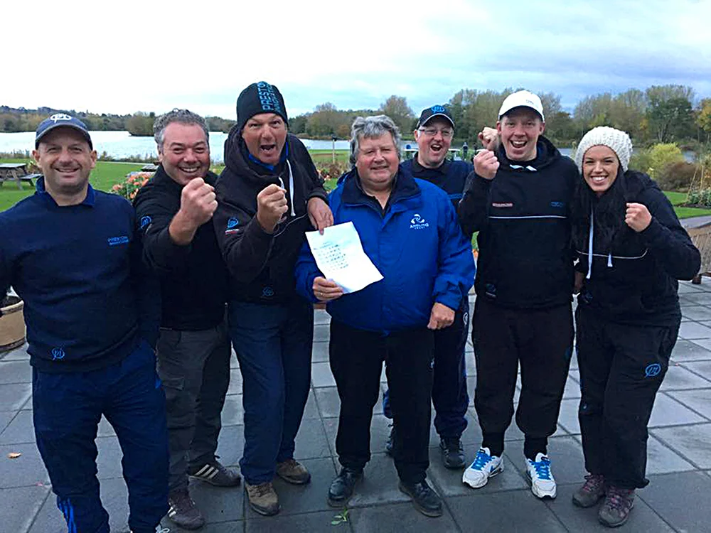 Preston’s winning side with organiser Joe Roberts.