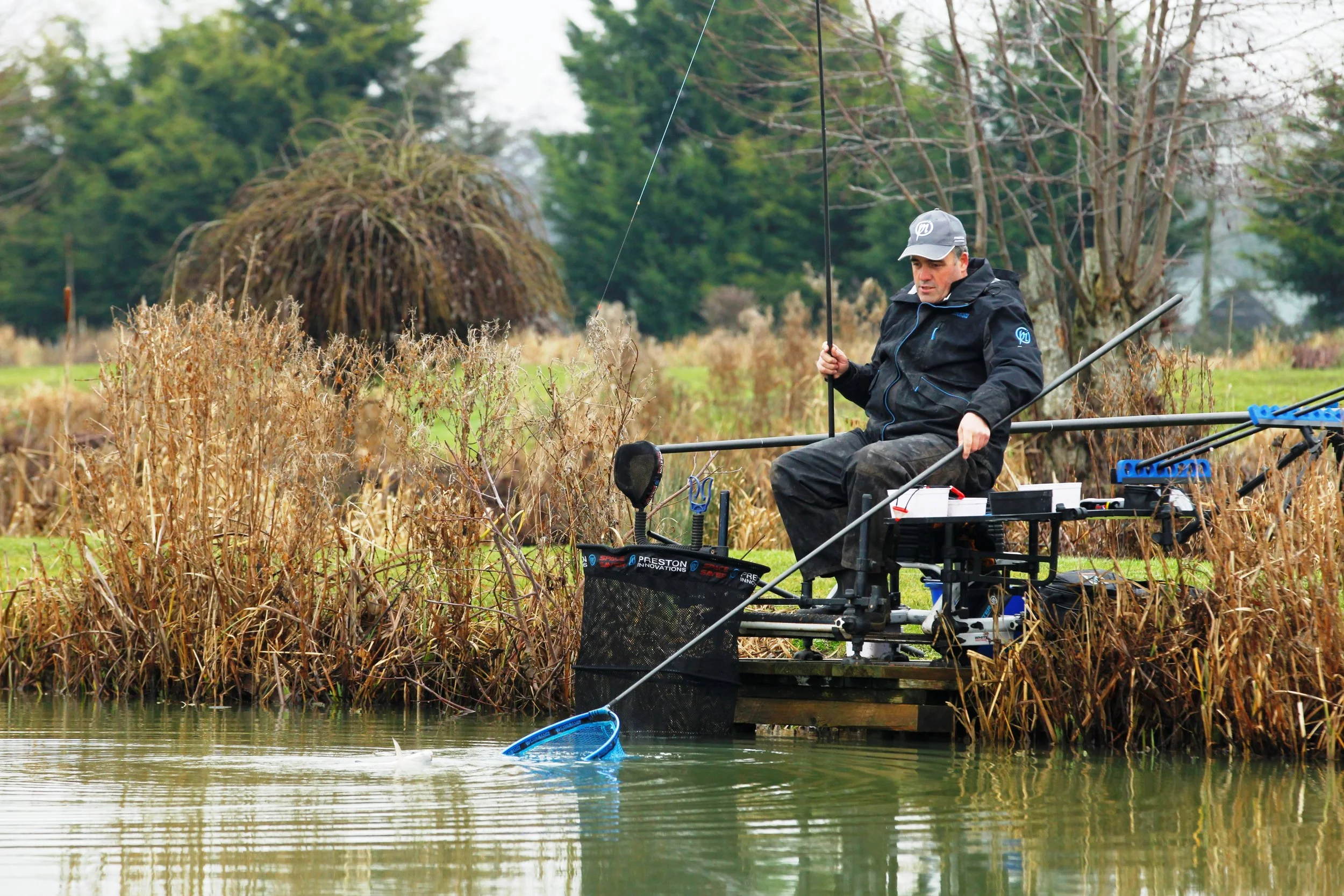 Rivers Canal Lake 5 x Silver Fish Ready Tied Pole Rigs. 14 4x12 Size 18