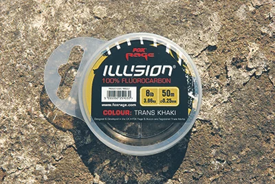 fluorocarbon A type of nylon, fluoro is heavier and slightly thicker than normal mono, and underwater it’s almost invisible to fish. It does have less stretch than standard mono, but sinks rapidly and so is used by some carp and feeder anglers as a mainline. Drop shot lure anglers also use fluorocarbon for their leader material.