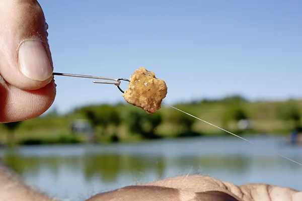 Pull the baiting needle back through the chunk of catmeat, unhook the needle then turn the hook so the point fixes into a different part of the meat