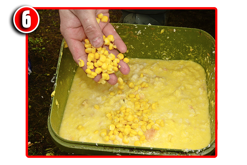  Another whole bag of corn, this time frozen, is then added to the bucket