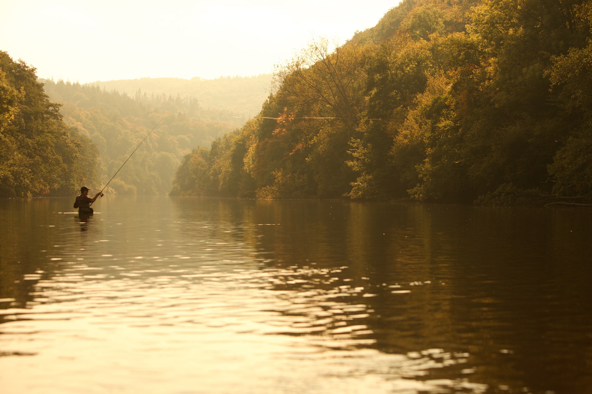 Fishing The River Wye At Symonds Yat