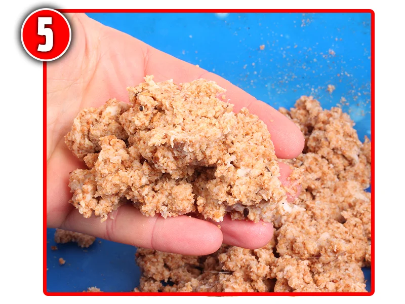 Allow the crumb a few minutes to soak up the excess water.