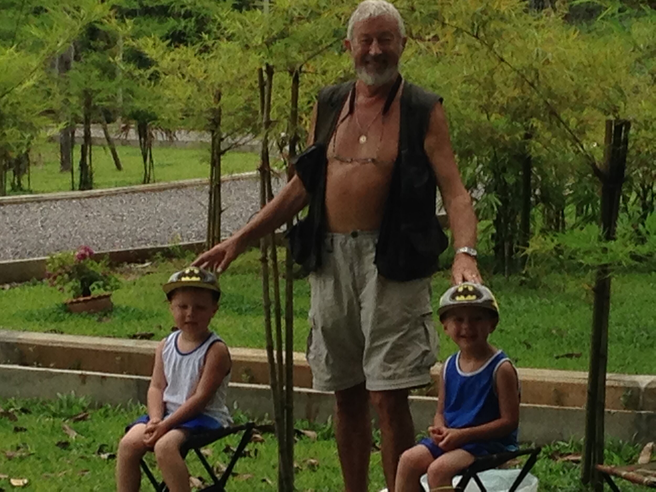 John Wilson with his two grandsons.JPG