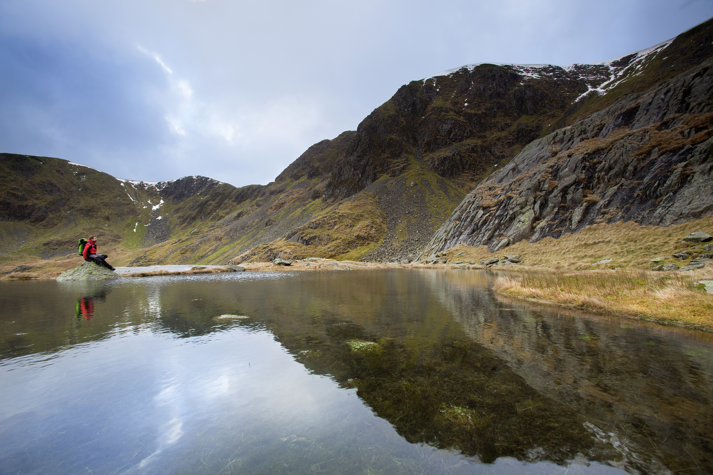Hard Tarn, beneath Nethermost Pike. Truly a wild wonder of the Lakes. Photo : Tom Bailey © Trail Magazine