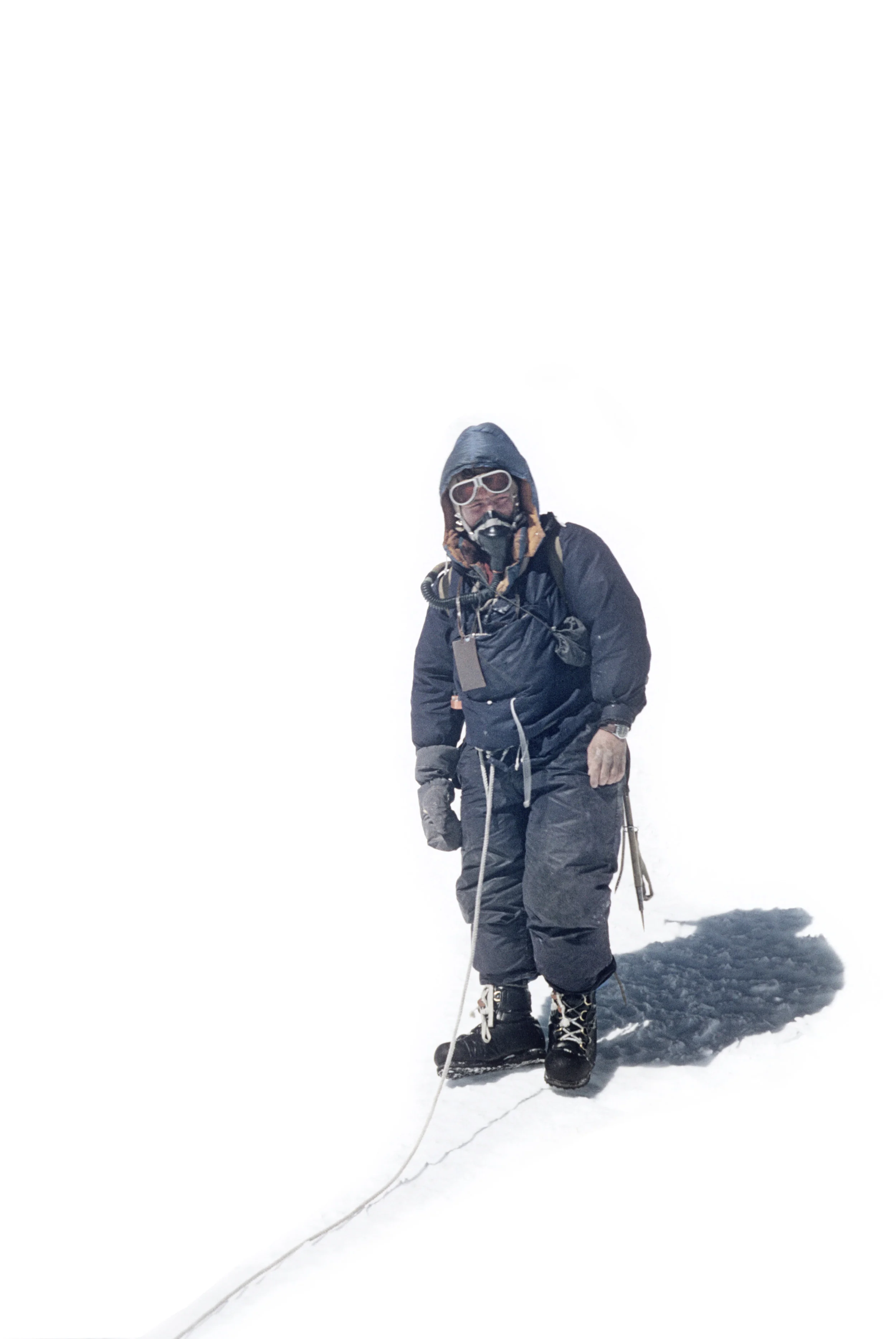 Joe Brown on the summit of Kangchenjunga. Photo: George Band / Royal Geographical Society.