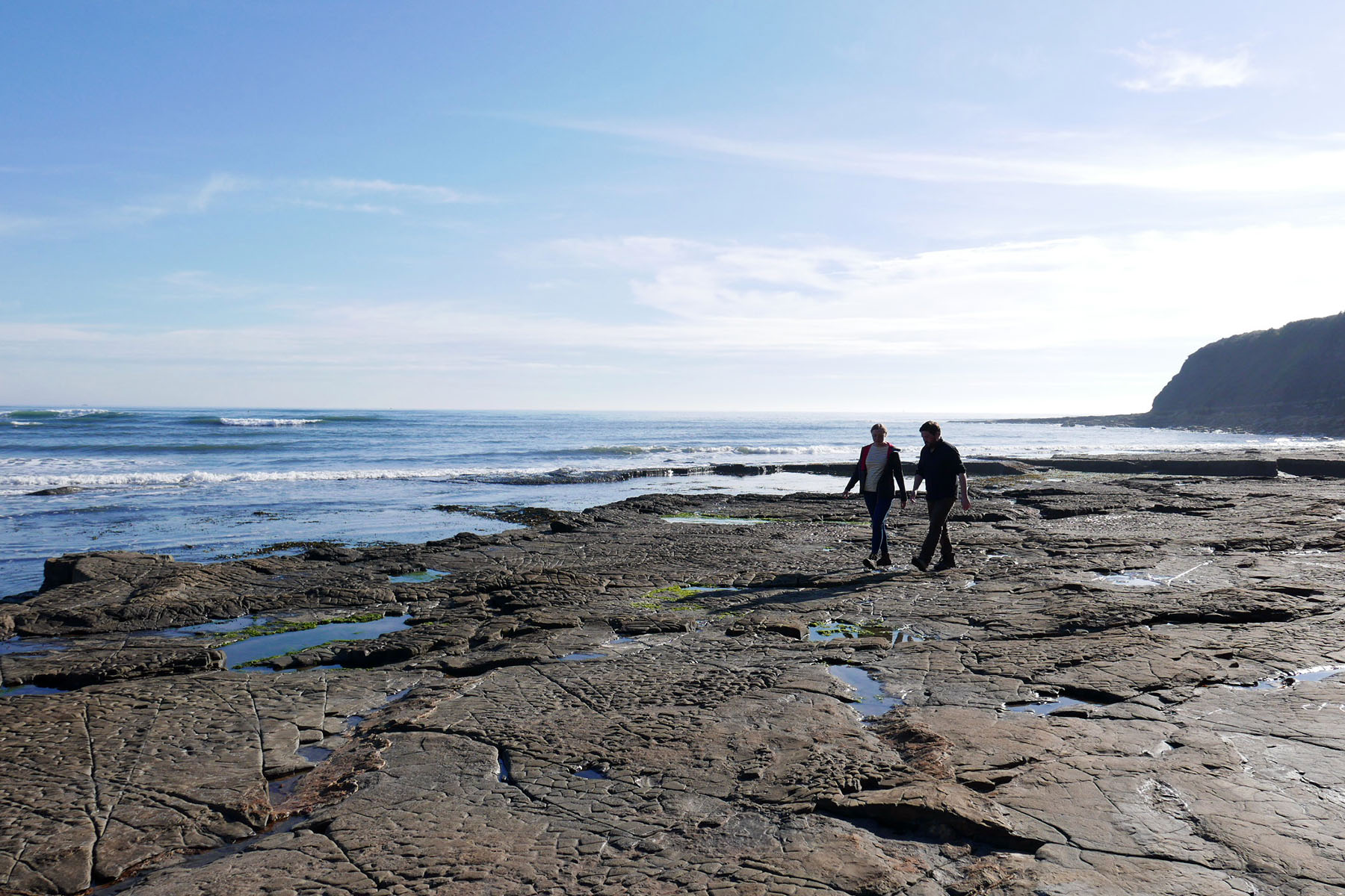 Exploring the Jurassic Coast in Saturday's final episode.