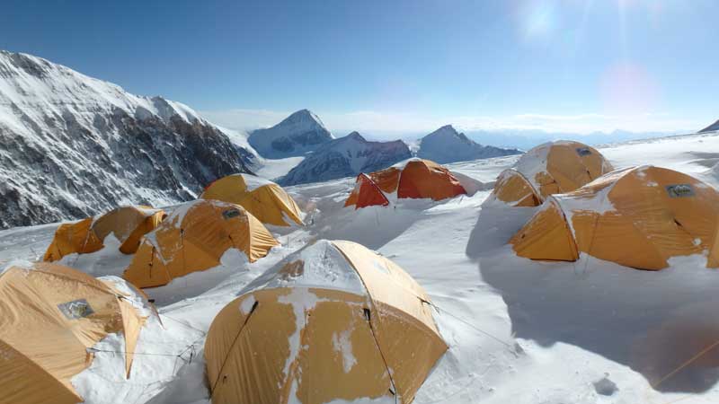 Early morning light at the North Col, 7,100. Image by Jon Gupta