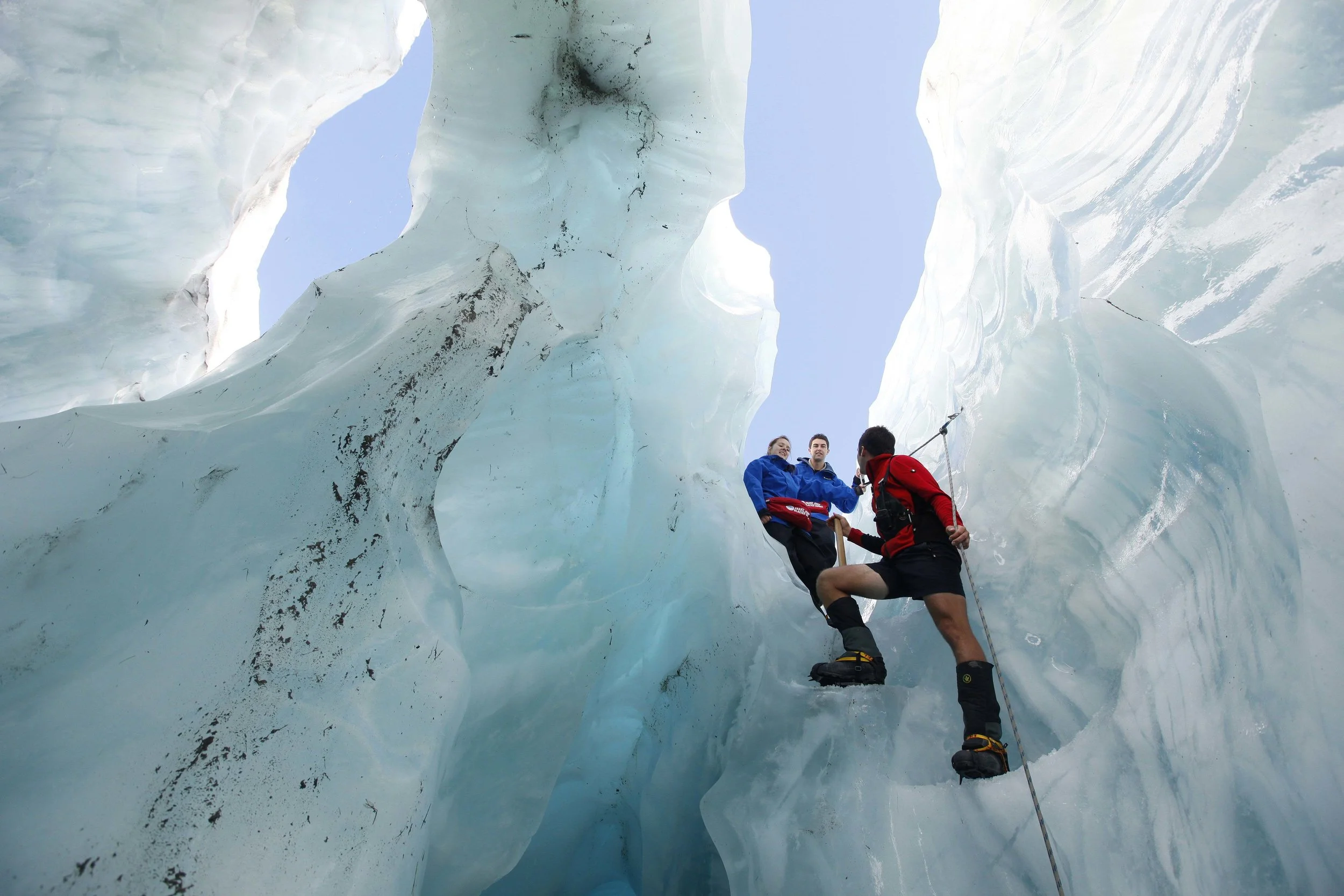 Franz Josef glacierHeading into a crevase.jpg
