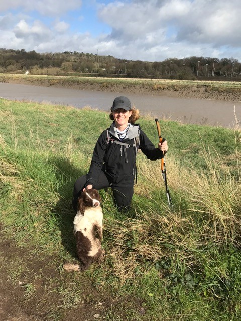 Vicky with Alfie on the Avon Gorge towpath in Bristol