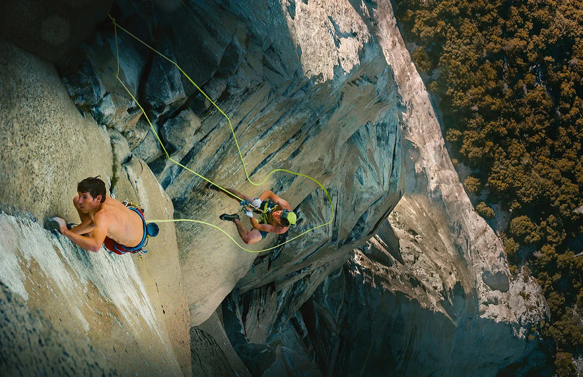 Alec Honnold and Tommy Caldwell on their record ascent of Nose Record - copyright RR14