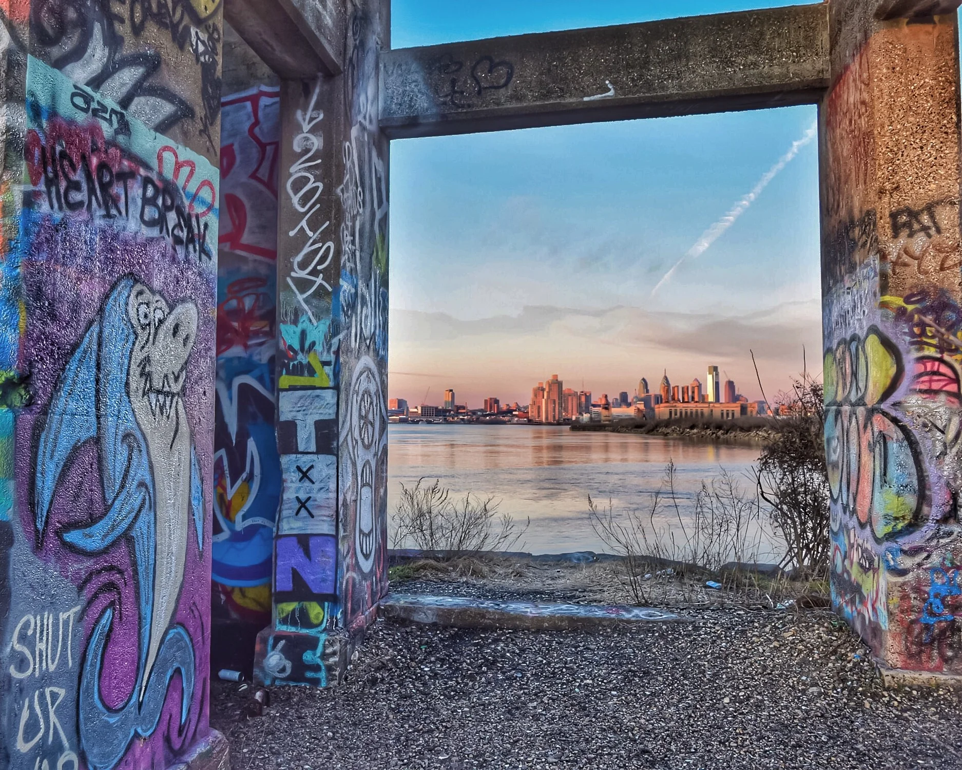 Truly urban sunrise in Philly