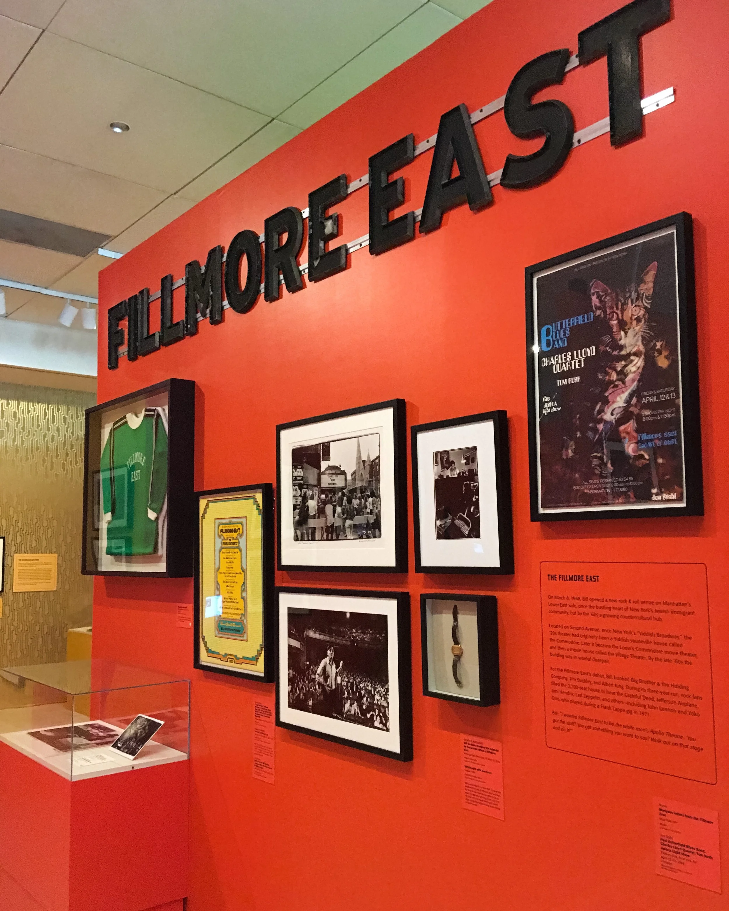The actual letters which made up the sign outside the Fillmore East in New York until its closing in 1971.