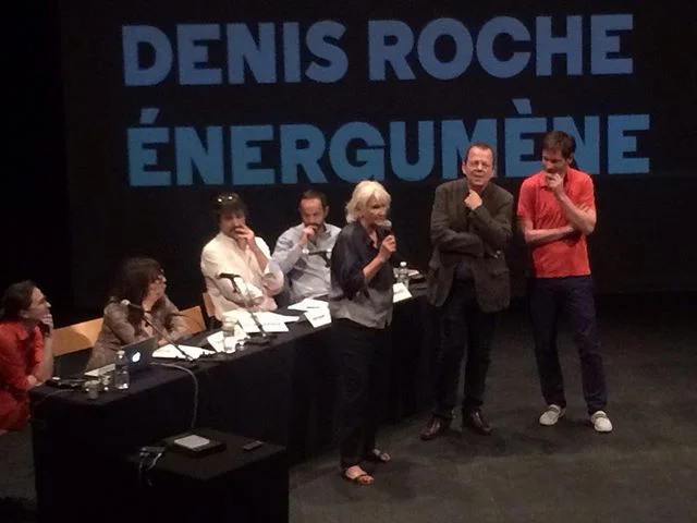 Denis Roche Énergumène. Ouverture des deux journées de rencontres/discussion/performances. Avec, debouts: Françoise Peyrot, Bernard Comment, Sam Stourdzé. Assis: Nathalie Lacroix, Sophie Calle, Jacques Damez, Quentin Bajac. #rencontresarles2016 #denisroche
