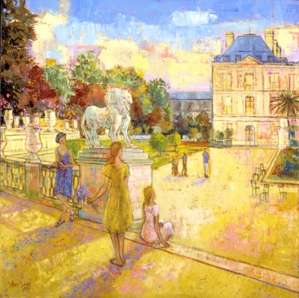 Vue sur le Palais du Luxembourg 100 x 100 cm ; 40 x 40 inches collection particulière