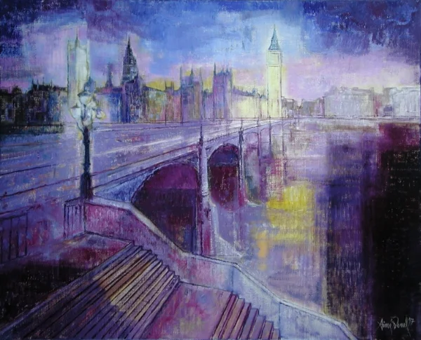 Londres,tours en lumière 100x81cm ; 40 x 32 inches