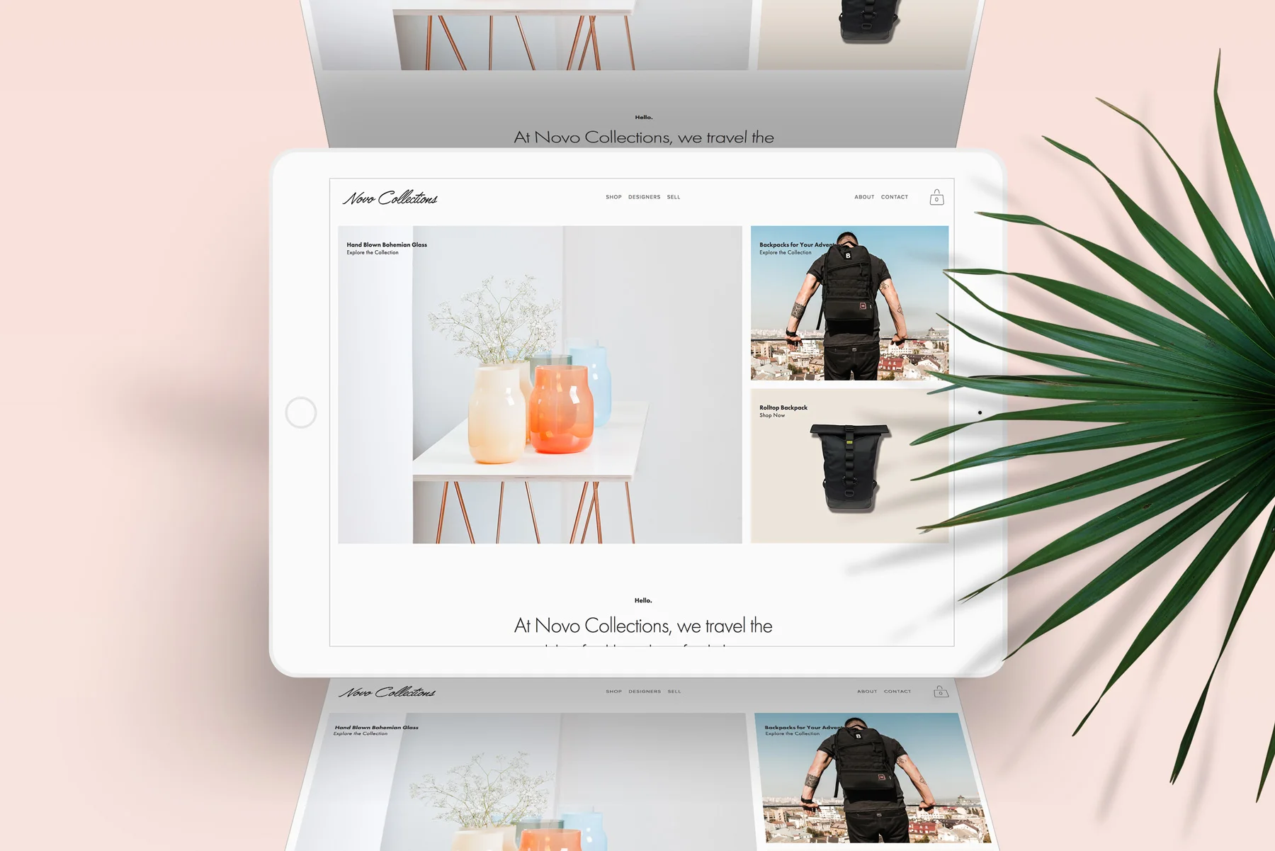 E-COMMERCE STORE Novo Collections is an online lifestyle store connecting independent artisans with customers around the world. The work included: logo design, brand strategy, brand voice, website and e-commerce design and creation, social media strategy. www.novocollections.com