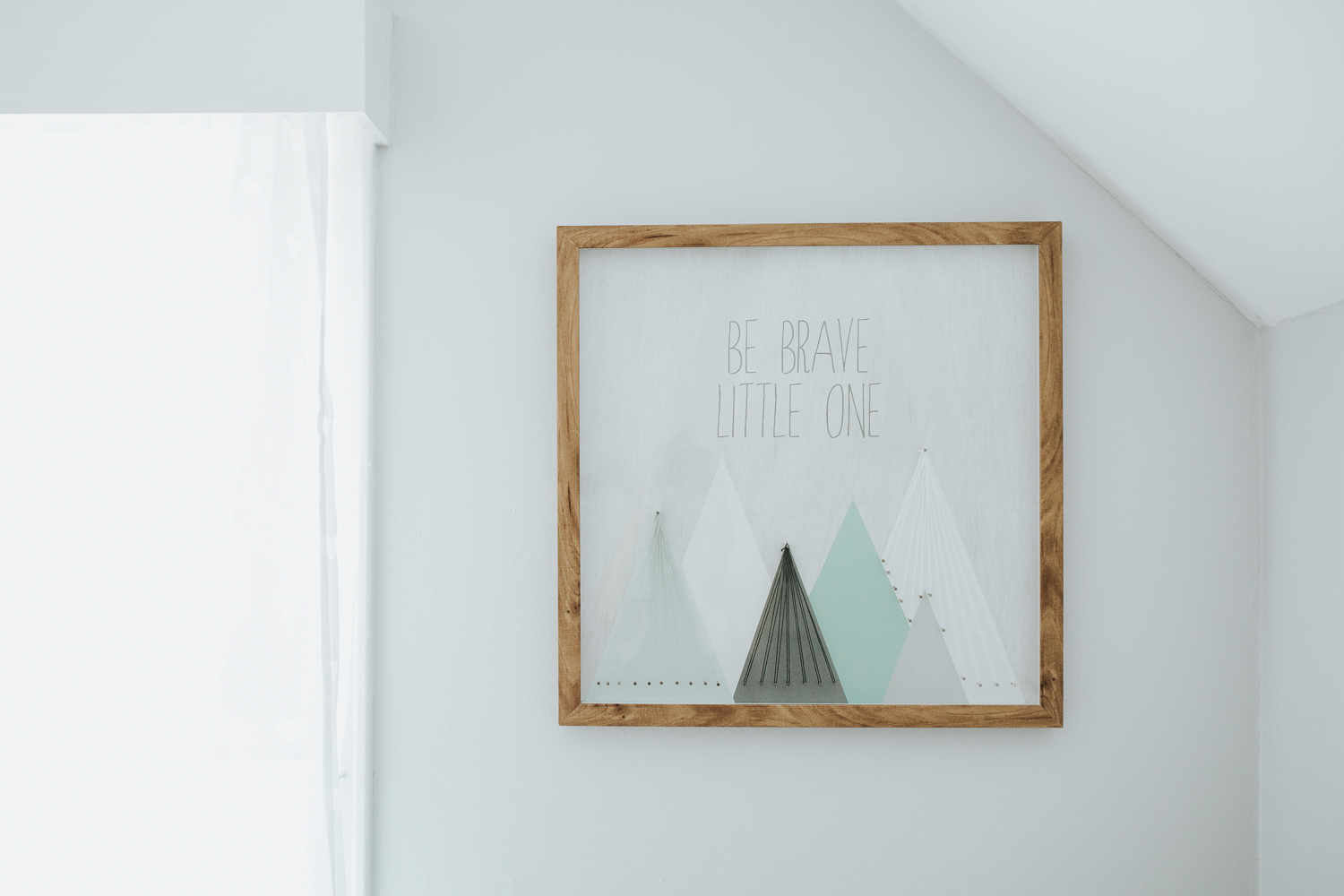 light blue nursery details, artwork - York Region In-Home Photos