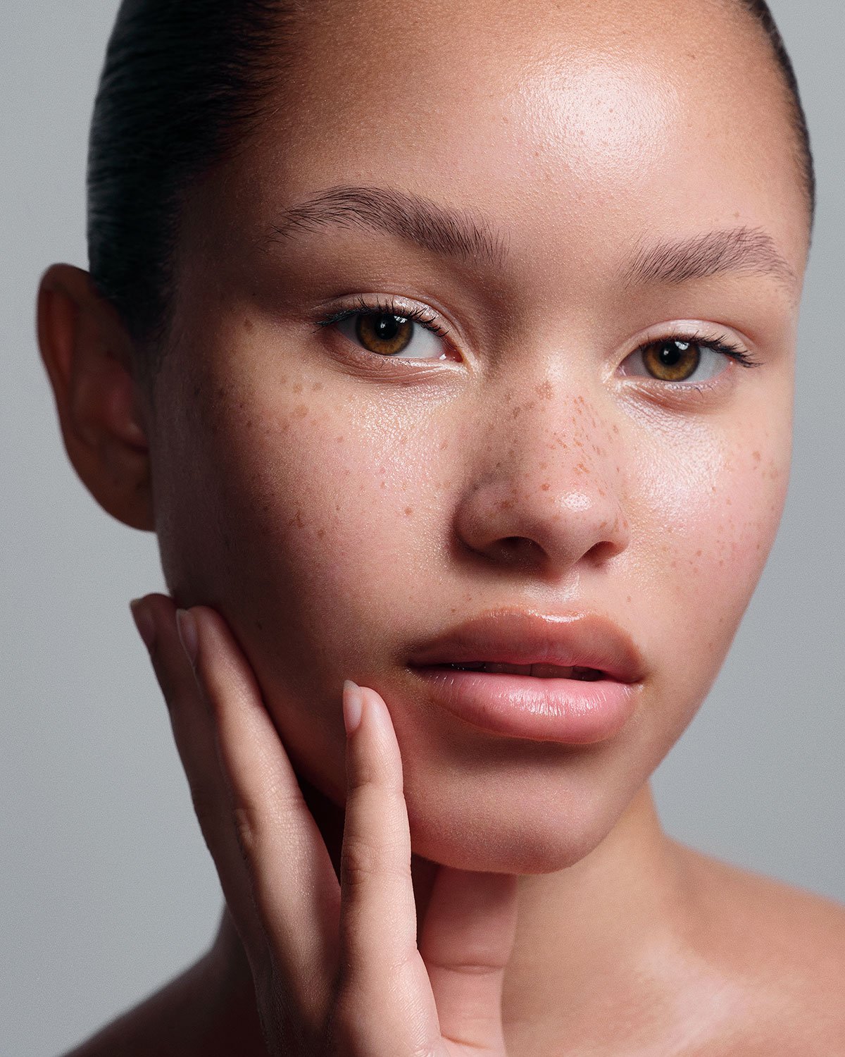 Natural skincare beauty photo of model Rhia