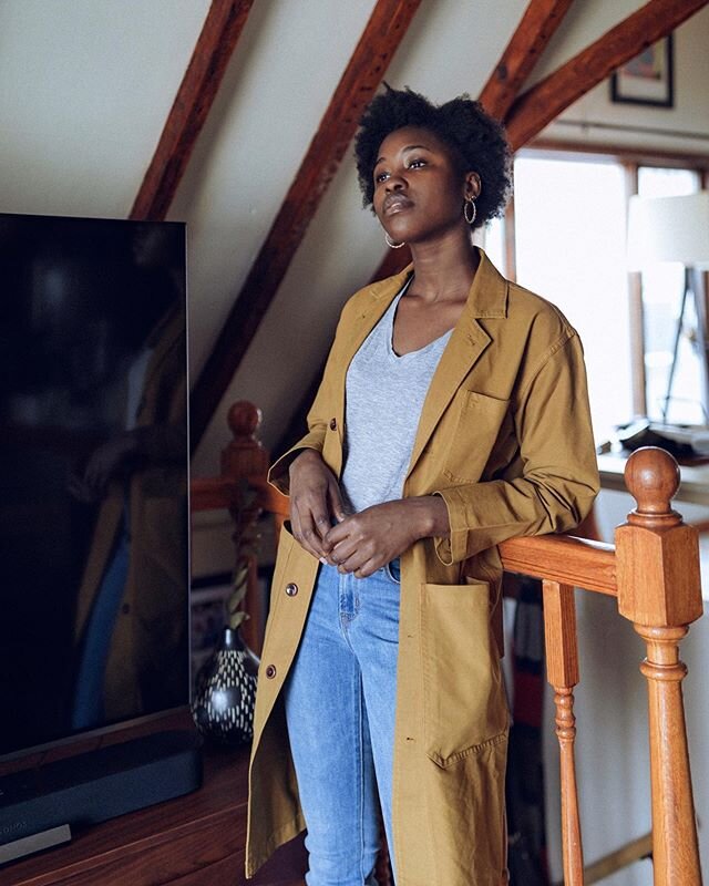 Staying in but in style.
Wearing the @alexmillny long work 🧥 
Have you been staying home and what are you doing to keep busy?
I&rsquo;ll be doing a lot of home decor arranging, dressing up and taking pictures!