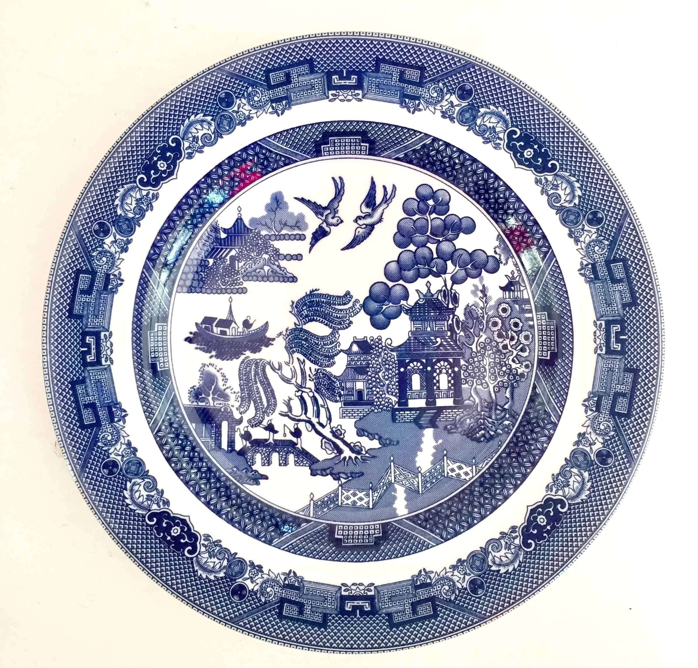 Blue & White Johnson Bros Classic Willow Salad / Dessert Plates