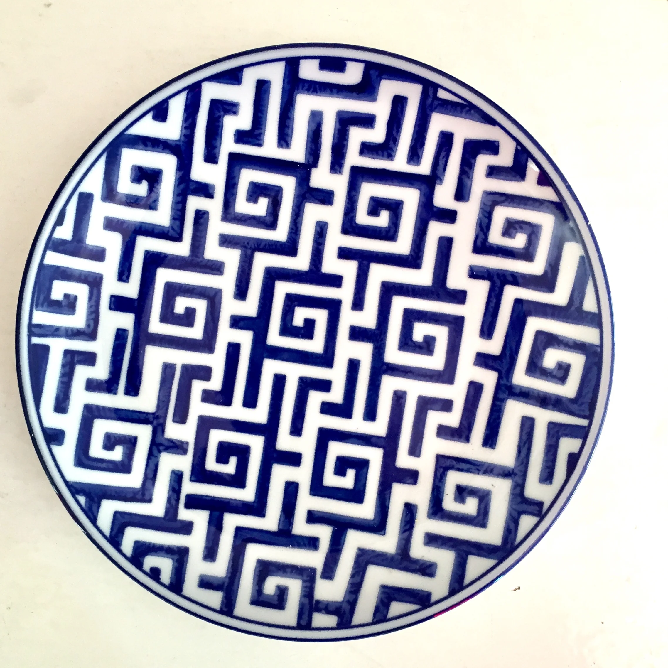 YOKOHAMA STUDIO GREEK KEY SALAD / DESSERT PLATE