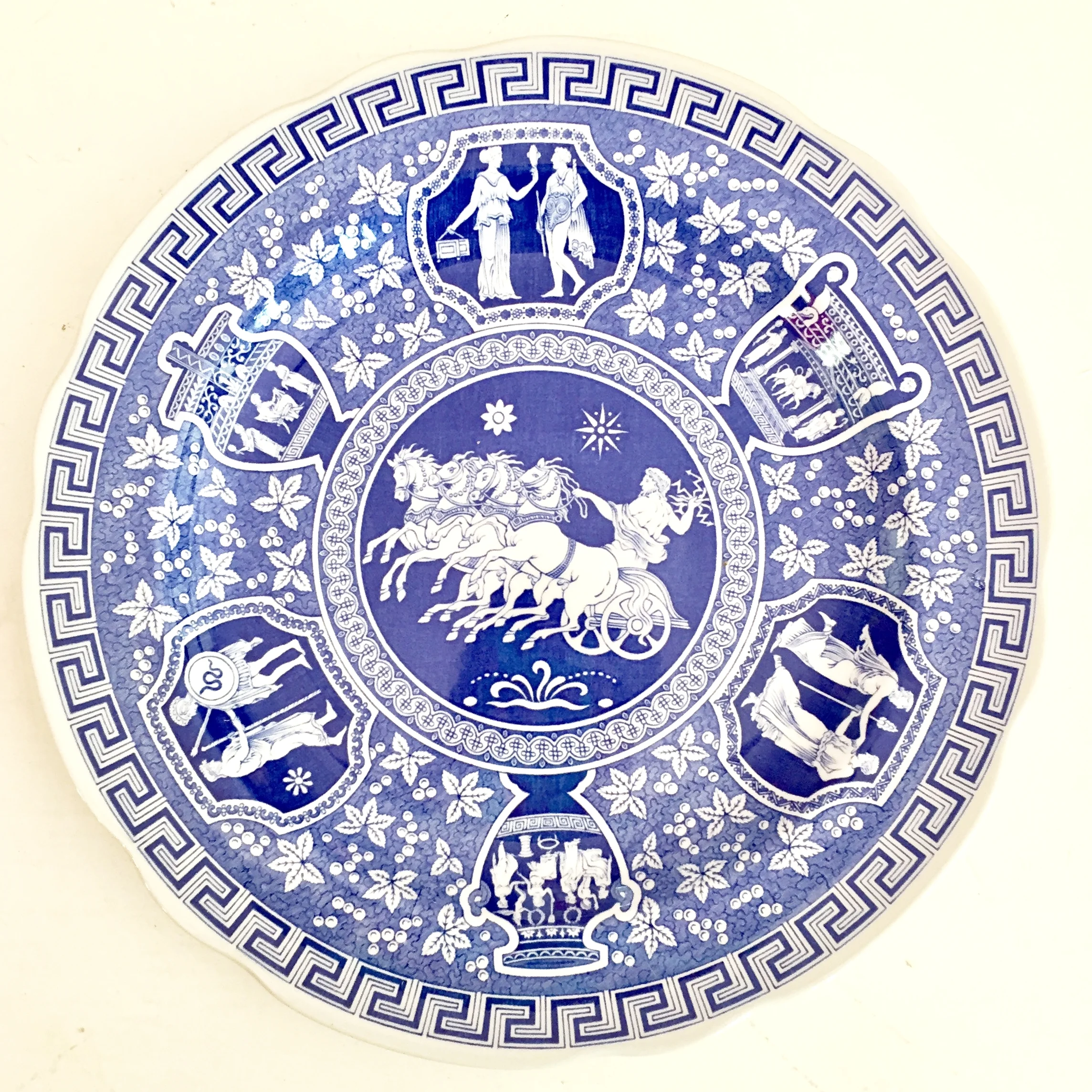 SPODE BLUE ROOM GREEK DINNER PLATES