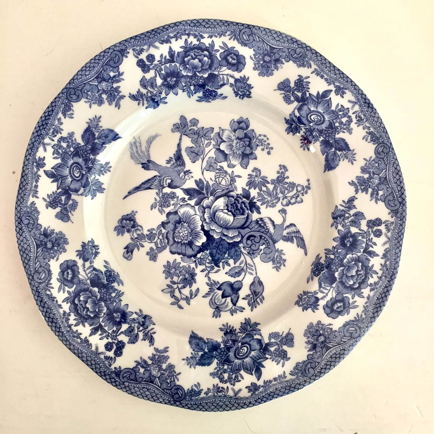 The Vintage Laundry — BLUE AND WHITE ASIATIC PHEASANT PLATES