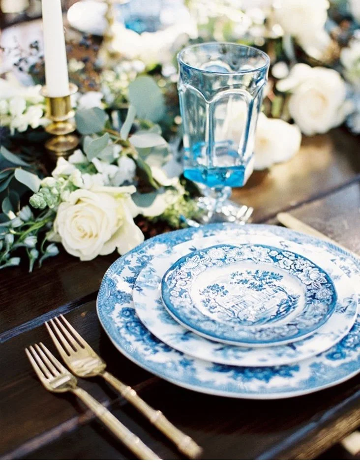 Vintage Blue and White China for Events