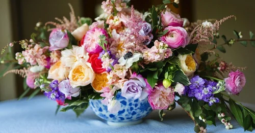 Vintage glassware and linens