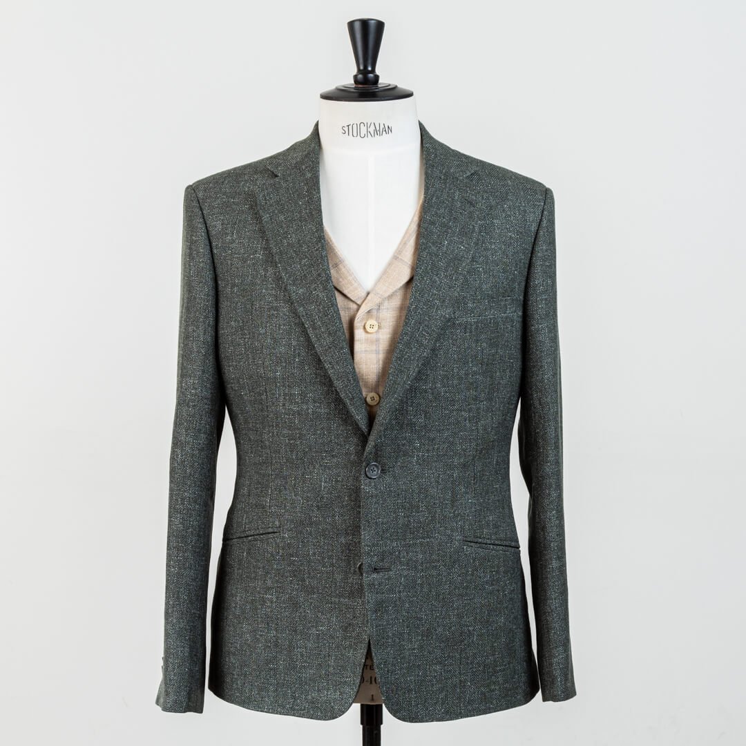 Olijf+groen+pak+wol+linnen+zijde+met+bamboe+vest+1.jpg